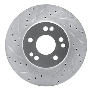 R1 Concepts EDZ-63031L Brake Rotor Drilled and Slotted Silver